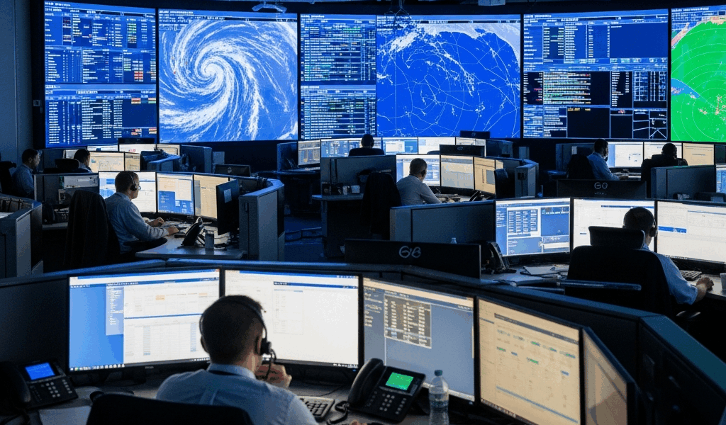 airline operations control center with large digital screens 20260331 130353