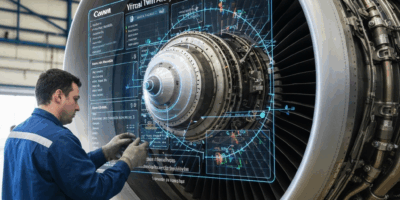 jet engine with digital holographic overlay showing sensor d 20260331 130407
