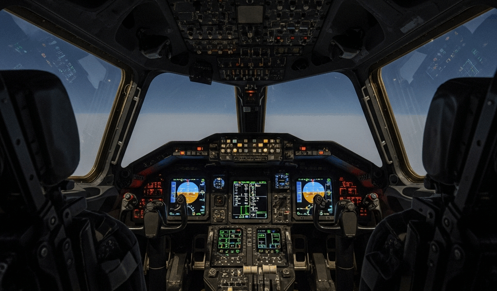 b 2 spirit stealth bomber cockpit interior with two side by 20260413 053642