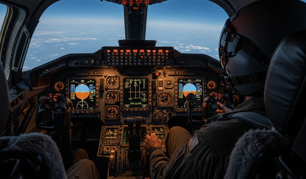 Professional photograph related to: Inside the B-2 Spirit Cockpit — What Pilots See and Do. High qua